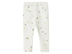 Hvide leggings med blå og gule blomster fra Name It 13241107 cloud dancer bagfra